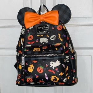 Loungefly mini back pack Disney Mickey and mini  Halloween theme,